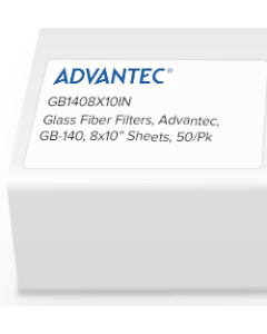 Glass Fiber Membrane Filters, GB-140, 8 x 10in. Sheets, 50/Pk