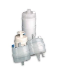 Glass Fiber Media Capsule Filter, 1.0 Micron, 3/8" Hose Barb Inlet&Outlet, EFA: 0.5sqft, OAL: 4.0in (CFGF0105MM)