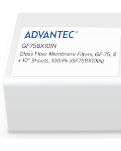 Glass Fiber Membrane Filters, GF-75, 8 x 10in Sheets, 100/Pk