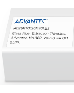 Glass Thimble No.86R, 20 x 90mm OD, 25/Pk