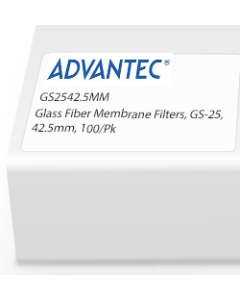 Glass Fiber Membrane Filters, GS-25, 42.5mm, 100/Pk
