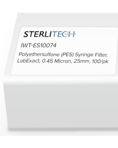 Polyethersulfone (PES) Syringe Filter, LabExact, Sterile, 0.45 Micron, 25mm, 100/pk