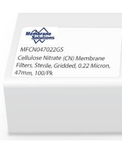 Cellulose Nitrate (CN) Membrane Filters, Sterile, Gridded, 0.22 Micron, 47mm, 100/Pk