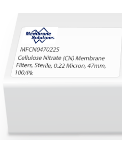 Cellulose Nitrate (CN) Membrane Filters, Sterile, 0.22 Micron, 47mm, 100/Pk