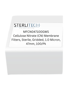 Cellulose Nitrate (CN) Membrane Filters, Sterile, Gridded, 1.0 Micron, 47mm, 100/Pk