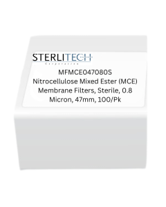 Nitrocellulose Mixed Ester (MCE) Membrane Filters, Sterile, 0.8 Micron, 47mm, 100/Pk