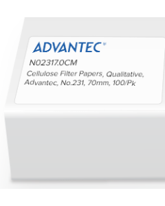 Qualitative Filter Papers No.231, 70mm, 100/pk