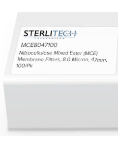 Nitrocellulose Mixed Ester (MCE) Membrane Filters, 8.0 Micron, 47mm, 100/Pk