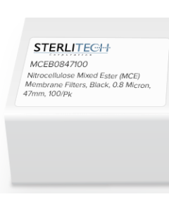 Nitrocellulose Mixed Ester (MCE) Membrane Filters, Black, 0.8 Micron, 47mm, 100/Pk