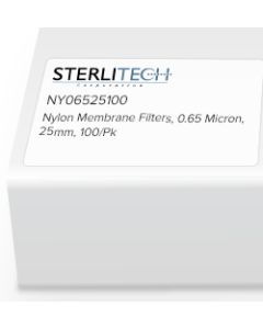 Nylon Membrane Filters, 0.65 Micron, 25mm, 100/Pk