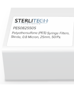 Polyethersulfone (PES) Syringe Filters, Sterile, Abluo, 0.8 Micron, 25mm, 50/Pk