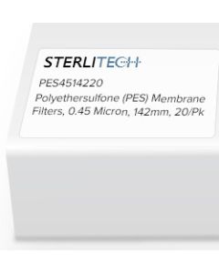 Polyethersulfone (PES) Membrane Filters, 0.45 Micron, 142mm, 20/Pk