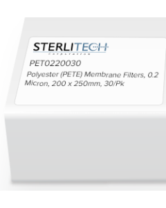 Polyester (PETE) Membrane Filters, 0.2 Micron, 200 x 250mm, 30/Pk