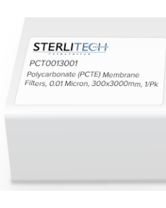 Polycarbonate (PCTE) Membrane Filters, 0.01 Micron, 300 x 3000mm, 1/pk