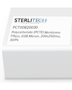 Polycarbonate (PCTE) Membrane Filters, 0.08 Micron, 200 x 250mm, 30/Pk