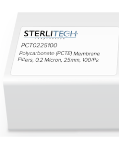 Polycarbonate (PCTE) Membrane Filters, 0.2 Micron, 25mm, 100/Pk