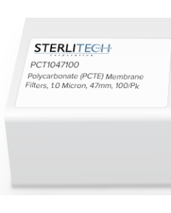 Polycarbonate (PCTE) Membrane Filters, 1.0 Micron, 47mm, 100/Pk