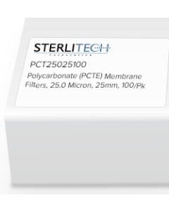 Polycarbonate (PCTE) Membrane Filters, 25.0 Micron, 25mm, 100/Pk