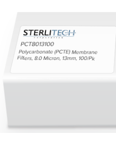 Polycarbonate (PCTE) Membrane Filters, 8.0 Micron, 13mm, 100/Pk