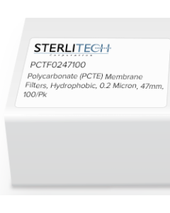 Polycarbonate (PCTE) Membrane Filters, PVP-Free, 0.2 Micron, 47mm, 100/Pk