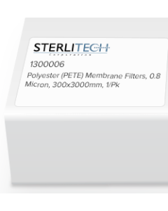 Polyester (PETE) Membrane Filters, 0.8 Micron, 300 x 3000mm, 1/Pk