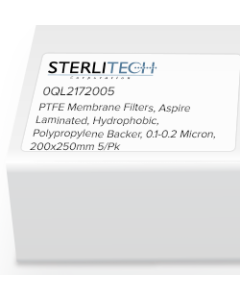 PTFE Membrane Filters, Aspire Laminated, Hydrophobic, Polypropylene Backer, 0.1-0.2 Um, 200x250mm, 5/Pk