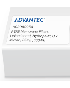 PTFE  Unlaminated Membrane Filters, Hydrophilic, 0.1 Micron, 142mm, 25/Pk