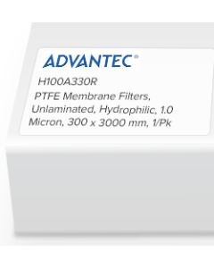 PTFE Unlaminated Membrane Filters, Hydrophilic, 1.0 Micron, 330x3000mm, 1/Pk (Minimum = 5 rolls)