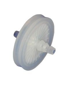 PTFE Vent Filter, Sterile, 0.45 Micron, 50mm, 6-12mm hose barb, 10/Pk