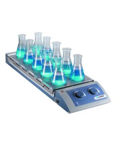 SCILOGEX MS-H-S10 Analog Magnetic Hotplate Stirrer 10-Channel, s/steel plate, 110V/60Hz