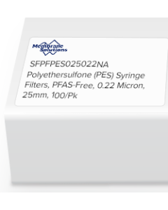 Polyethersulfone (PES) Syringe Filters, PFAS-Free, 0.22 Micron, 25mm, 100/Pk