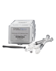 Schistosome Test Kit: w/13mm Polycarbonate filters (30 Micron), qty. 500, 13mm Filter Holders, qty. 5, 10cc Syringes qty. 2, and tweezers