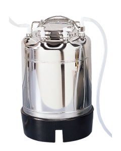 3-Gal 316SS Pressure Vessel (includes: pressure gauge, safety relief valve, hose barb connectors (3/8" OD tubing), tubing, hose clamp, dip tube)