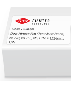 Dow Filmtec Flat Sheet Membrane, NF270, PA-TFC, NF, 1016 x 1524mm, 1/Pk