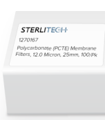 Polycarbonate (PCTE) Membrane Filters, 12.0 Micron, 25mm, 100/Pk
