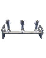Stainless Steel Vacuum Manifold, 3-Position, Standard Cup, 3-Way Valve, KM3NV
