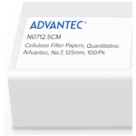 Quantitative Filter Papers No.7, 125mm, 100/pk