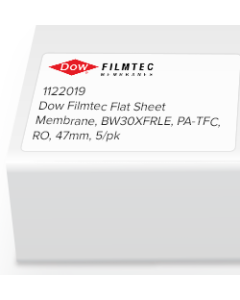 Dow Filmtec Flat Sheet Membrane, BW30XFRLE, PA-TFC, RO, 47mm, 5/pk