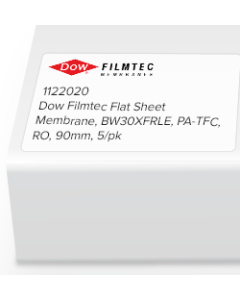 Dow Filmtec Flat Sheet Membrane, BW30XFRLE, PA-TFC, RO, 90mm, 5/pk