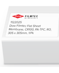 Dow Filmtec Flat Sheet Membrane, CR100, PA-TFC, RO, 305 x 305mm, 1/Pk