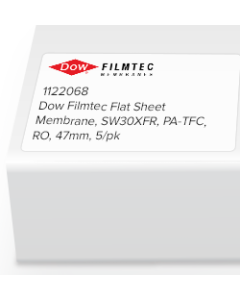 Dow Filmtec Flat Sheet Membrane, SW30XFR, PA-TFC, RO, 47mm, 5/pk