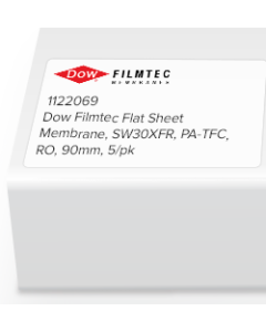 Dow Filmtec Flat Sheet Membrane, SW30XFR, PA-TFC, RO, 90mm, 5/pk