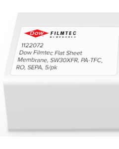 Dow Filmtec Flat Sheet Membrane, SW30XFR, PA-TFC, RO, SEPA, 5/pk