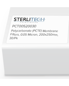 Polycarbonate (PCTE) Membrane Filters, 0.05 Micron, 200 x 250mm, 30/Pk