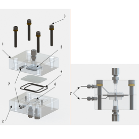 Membrane biofouling mitigation through applying electric potential in the CF016 cell